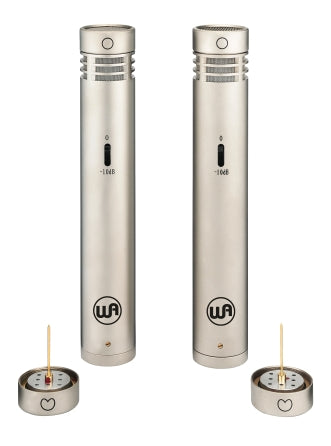 WA-84 Stereo Pair with Omni and Cardioid Capsules - Nickel Color