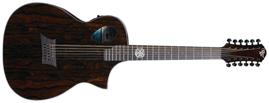 Forte Port 12 – Randy Jackson of Zebra Signature - 12-String Acoustic/Electric Guitar with Fishman Electronics – Gloss Ziricote Finish