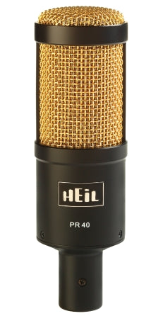 PR40 – Black/Gold - Large Diameter Studio Microphone with Black Body & Gold Grill