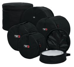 5-Piece Set of Padded Nylon Bags for Fusion Drum Set