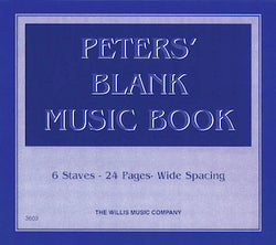 Peters' Blank Music Book (Blue)