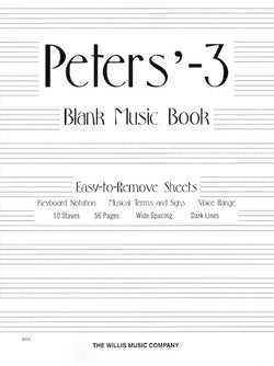 Peters' Blank Music Book (White)