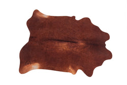 Vegan Cow Drum Rug - 6' X 5.25' Betsy Red Brown
