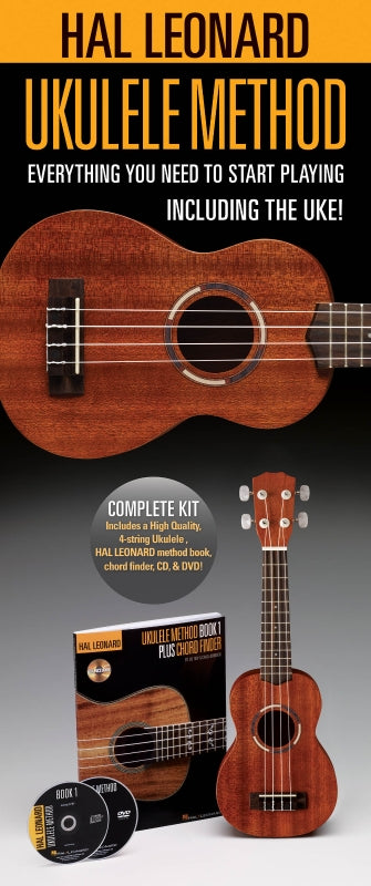 Hal Leonard Ukulele Starter Pack - Includes a Ukulele, Method Book with Online Audio, and DVD