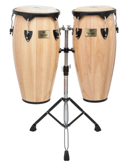 Supremo Series Natural 10″ and 11″ Congas - with Black Hardware