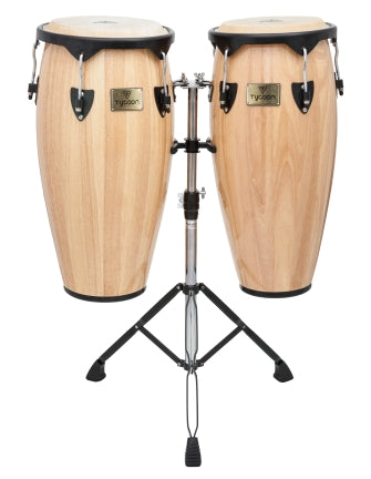 Supremo Series Natural 10″ and 11″ Congas - with Black Hardware