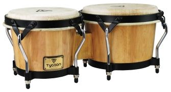 Supremo Series Natural Finish Bongos - 7″ & 8-1/2″