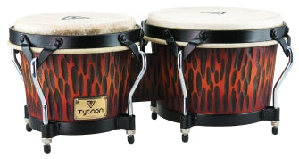 Supremo Series Chiseled Orange Finish Bongos - 7″ & 8-1/2″