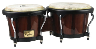 Artist Series Hand-Painted Brown Finish Bongos - 7″ & 8-1/2″