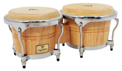 Concerto Series Natural Finish Bongos - 7″ & 8-1/2″