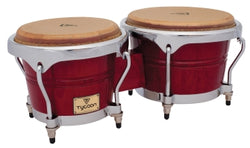 Concerto Series Red Finish Bongos - 7″ & 8-1/2″