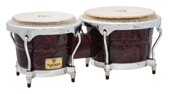 Concerto Series Red Pearl Finish Bongos - 7″ & 8-1/2″