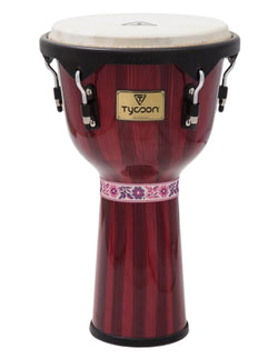 Artist Series Hand-Painted Red Finish Djembe - 12″