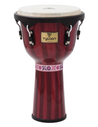 Artist Series Hand-Painted Red Finish Djembe - 12″