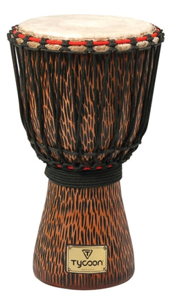Hand-Carved Chiseled Orange Series Djembe - 10″