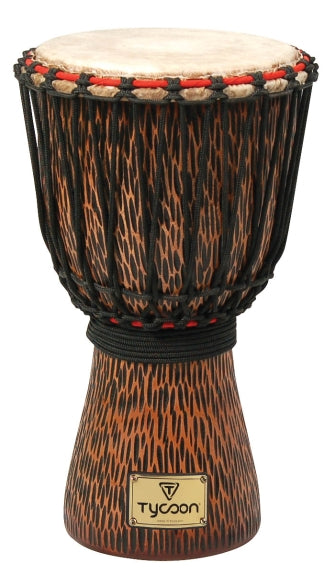 Hand-Carved Chiseled Orange Series Djembe - 10″