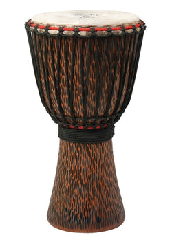 Hand-Carved Chiseled Orange Series Djembe - 12″