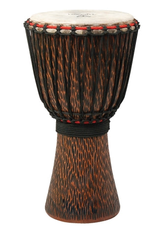 Hand-Carved Chiseled Orange Series Djembe - 12″