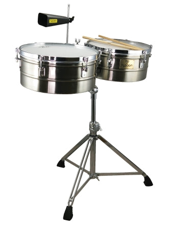 Brushed Chrome Shell Timbales - 14″ & 15″