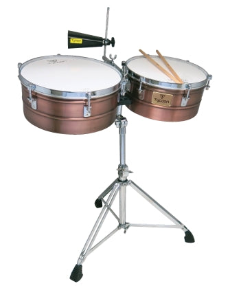 Antique Copper Shell Timbales - 14″ & 15″