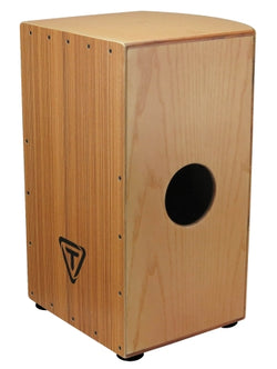29 Roundback Series American Ash Cajon With Zebrano Front Plate - with Zebrano Front PlateModel TKZRB-29
