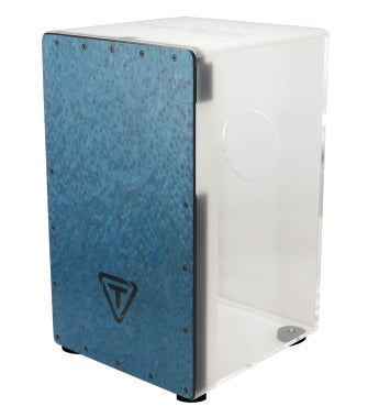 29 Series Clear Acrylic Cajon – Black Makah Burl Front Plate