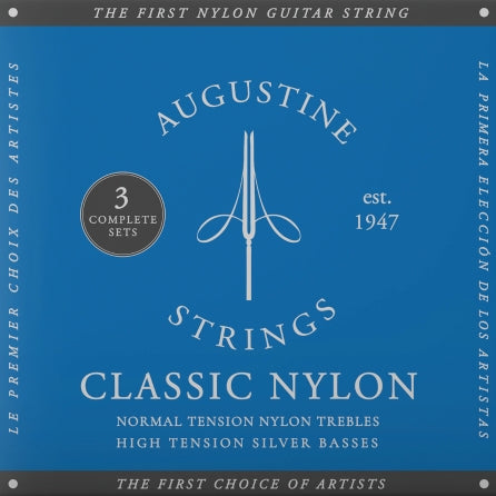 Classic Blue 3-Pack High Tension Nylon Guitar Strings