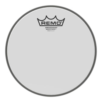 Ambassador Smooth White Series Drumhead - Snare/Tom 8″ Diameter Model