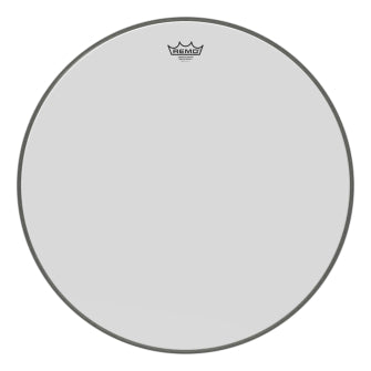 Ambassador Smooth White Series Drumhead - Bass 24″ Diameter Model