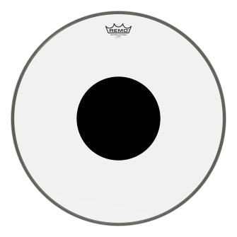 Controlled Sound Series Clear Black Dot Drumhead - Bass 20″ Diameter Model