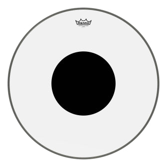 Controlled Sound Series Clear Black Dot Drumhead - Bass 24″ Diameter Model