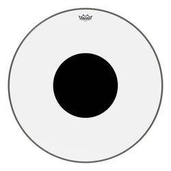 Controlled Sound Series Clear Black Dot Drumhead - Bass 28″ Diameter Model