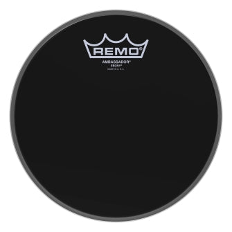 Ambassador Ebony Series Drumhead - Snare/Tom 8″ Diameter Model