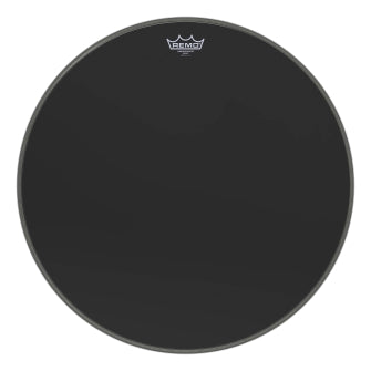 Ambassador Ebony Series Drumhead - Bass 22″ Diameter Model