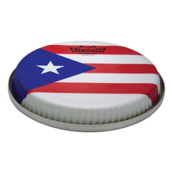 R-Series Low Collar Skyndeep® Drumhead - Puerto Rican Flag Graphic 8.5″ Diameter Drumhead for Bongo