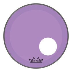 Powerstroke® P3 Colortone™ Purple Skyndeep® Drumhead with 5″ Offset Hole - Bass Resonant 18″ Model