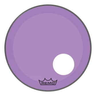 Powerstroke® P3 Colortone™ Purple Skyndeep® Drumhead with 5″ Offset Hole - Bass Resonant 20″ Model
