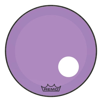Powerstroke® P3 Colortone™ Purple Skyndeep® Drumhead with 5″ Offset Hole - Bass Resonant 22″ Model