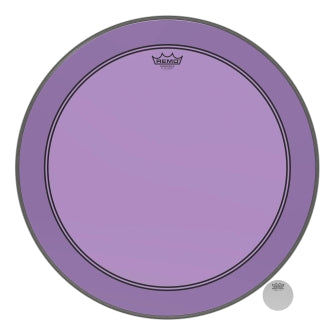 Powerstroke® P3 Colortone™ Purple Skyndeep® Drumhead with 5″ Offset Hole - Bass Resonant 24″ Model