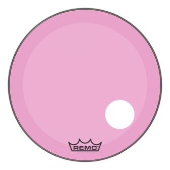 Powerstroke® P3 Colortone™ Pink Skyndeep® Drumhead with 5″ Offset Hole - Bass Resonant 26″ Model