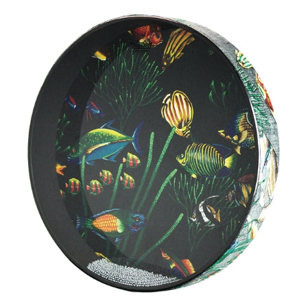 Ocean Drum® with Fish Graphic - 16″ Diameter; 2-1/2″ Deep Drum Head