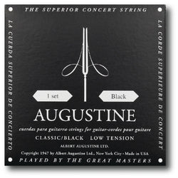 Classic/Black – Low Tension Nylon Guitar Strings - 12 Packs of All 6 Strings