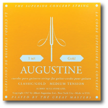 Classic/Gold – Medium Tension Nylon Guitar Strings - 12 Packs of All 6 Strings