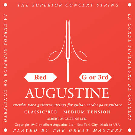 Classic/Red – Medium Tension Nylon Guitar Strings - Single G (3rd) String