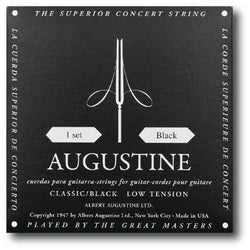 Classic/Black – Low Tension Nylon Guitar Strings - 1 Set of All 6 Strings