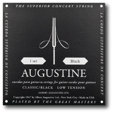 Classic/Black – Low Tension Nylon Guitar Strings - 1 Set of All 6 Strings