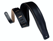Genuine Leather Guitar Strap – Black - Heirloom Series – 3″ Wide