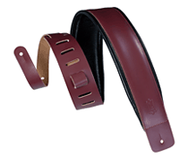 Genuine Leather Guitar Strap – Burgundy - Heirloom Series – 3″ Wide