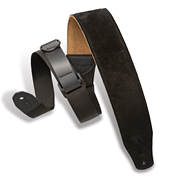 Right Height™ Suede Guitar Strap – Black - Specialty Series – 2-1/2″ Wide