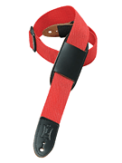 Polypropylene Guitar/Ukulele Strap – Red/Black Ribbon - Youth Series – 1-1/2″ Wide
